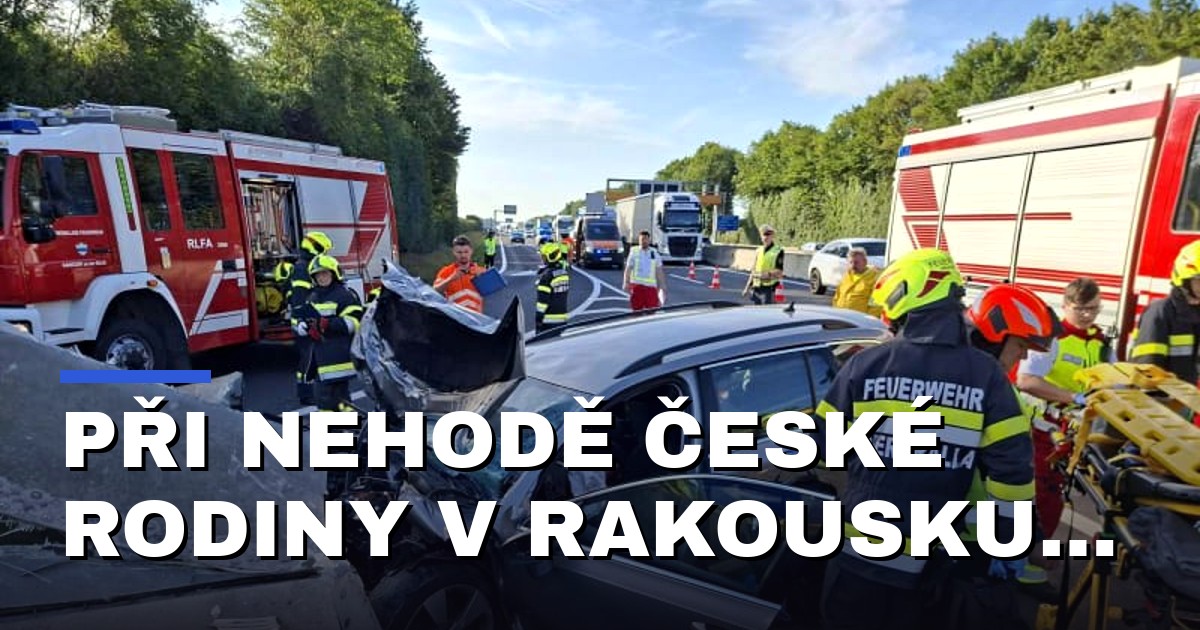 Při nehodě české rodiny v Rakousku zemřel padesátiletý muž