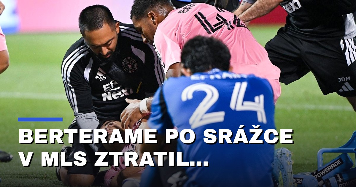Berterame po srážce v MLS ztratil vědomí, do nemocnice ho odvezla sanitka