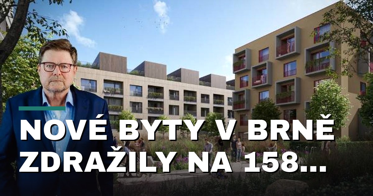 Nové byty v Brně zdražily na 158 600 Kč za m², zájem přesto roste